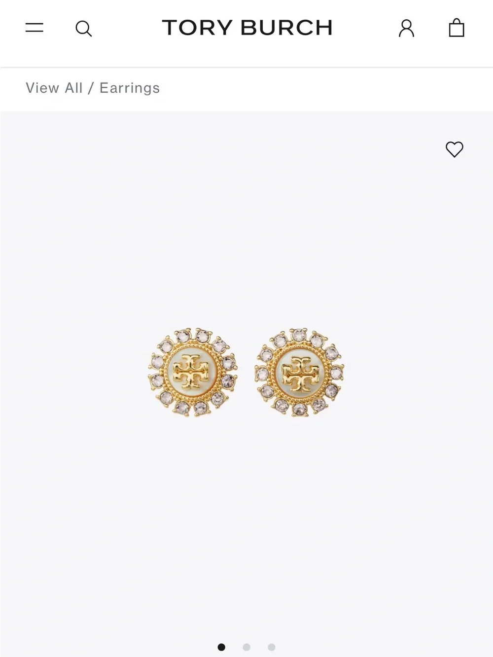 Tory Burch Kira Crystal Stud Earrings (brand new)